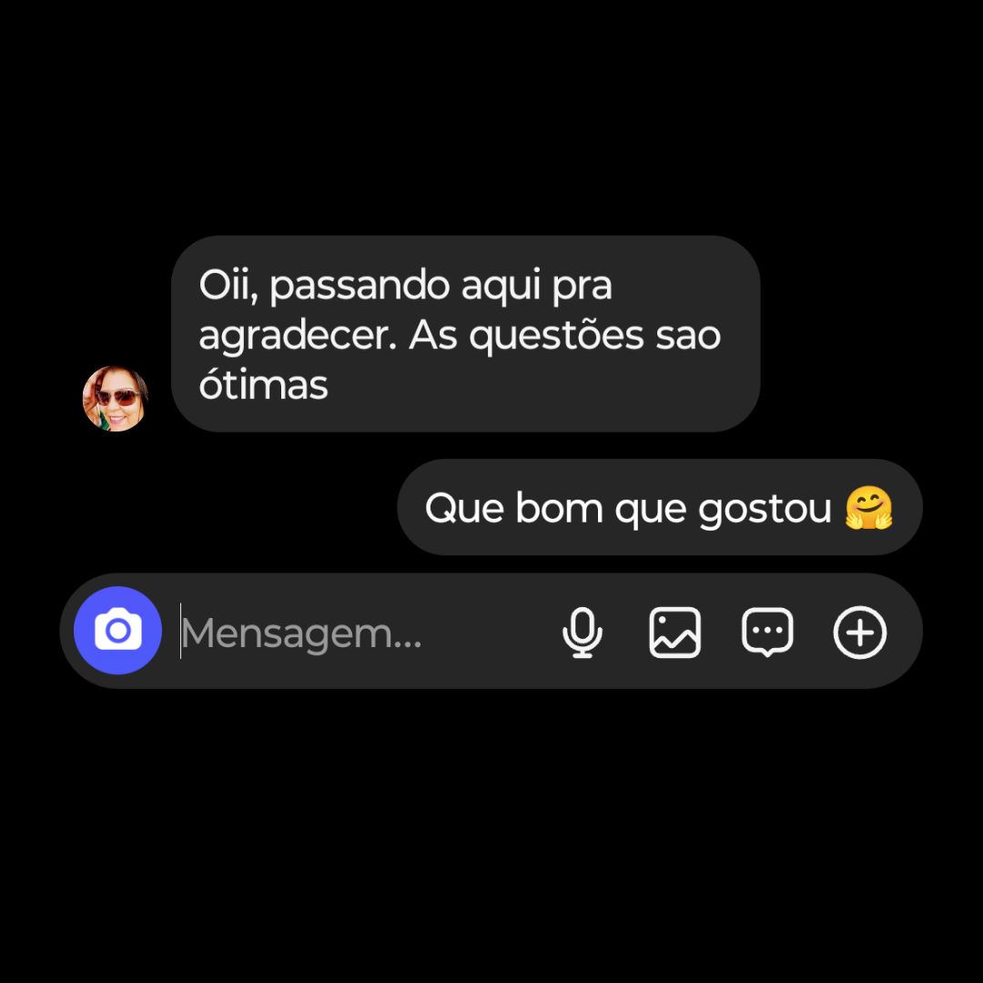 Depoimento 7 enviado por cliente da IPQuestões
